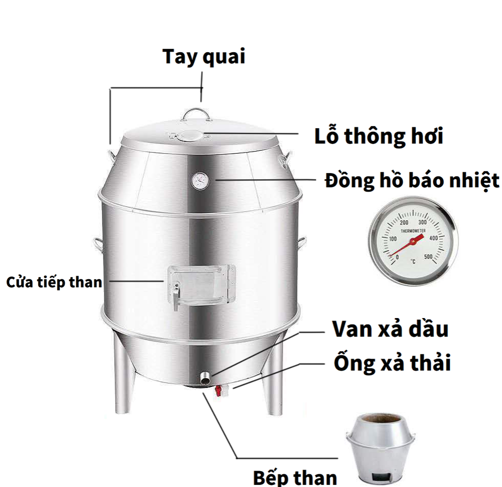lu lò inox chân thẳng phi 100 thumbnail 1